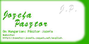jozefa pasztor business card